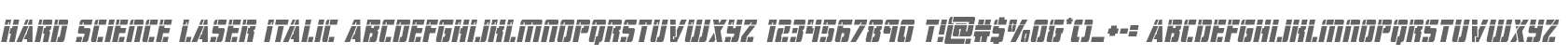 Hard Science Laser Italic