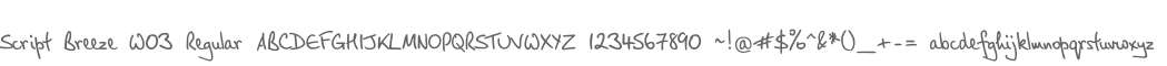 Script Breeze W03 Regular