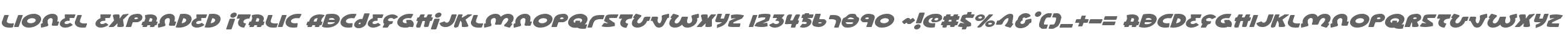 Lionel Expanded Italic