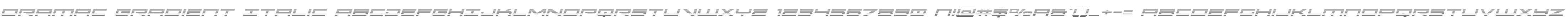 Oramac Gradient Italic