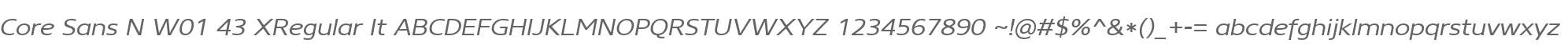 Core Sans N W01 43 XRegular It