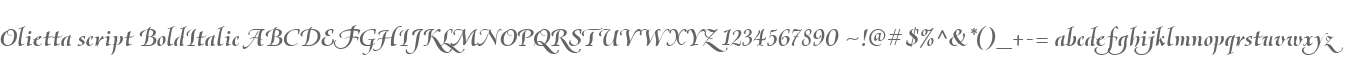 Olietta script BoldItalic