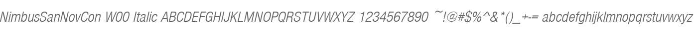 NimbusSanNovCon W00 Italic