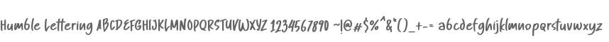 Humble Lettering