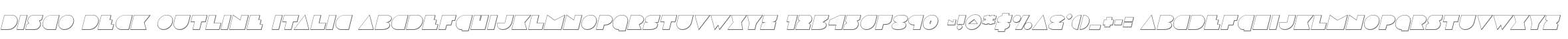 Disco Deck Outline Italic
