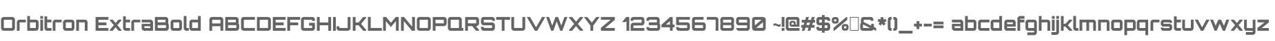 Orbitron ExtraBold