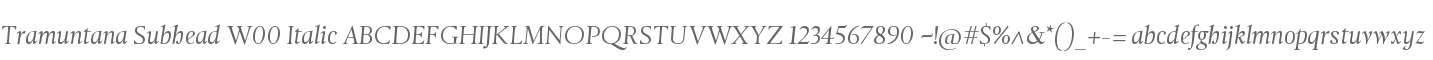 Tramuntana Subhead W00 Italic