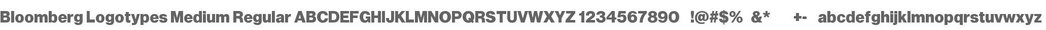 Bloomberg Logotypes Medium Regular