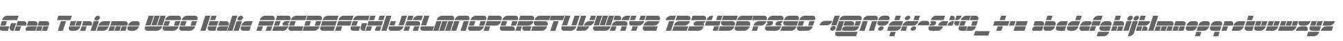 Gran Turismo W00 Italic