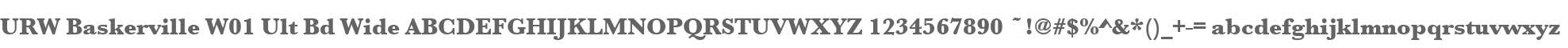 URW Baskerville W01 Ult Bd Wide