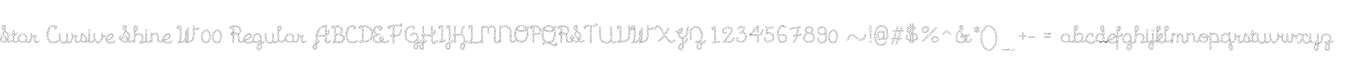Star Cursive Shine W00 Regular
