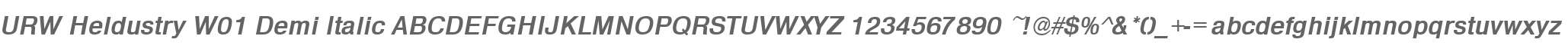 URW Heldustry W01 Demi Italic