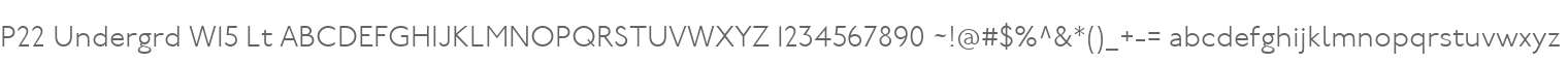 P22 Undergrd W15 Lt