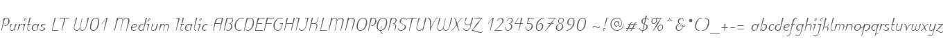 Puritas LT W01 Medium Italic