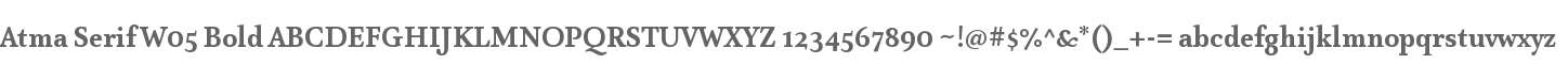 Atma Serif W05 Bold