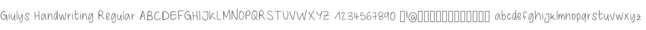 Giulys Handwriting Regular