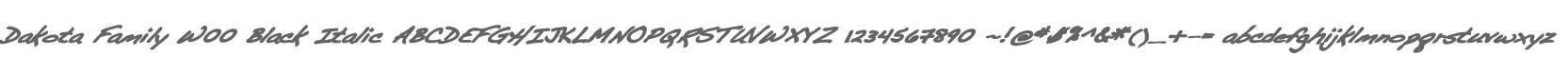 Dakota Family W00 Black Italic