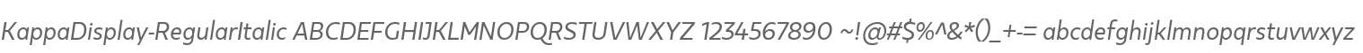 KappaDisplay-RegularItalic