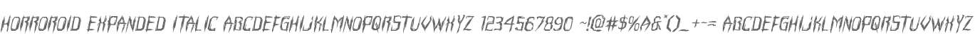 Horroroid Expanded Italic