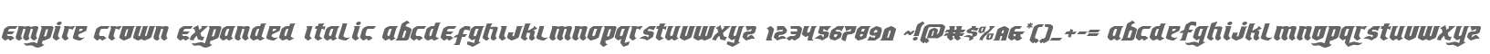 Empire Crown Expanded Italic