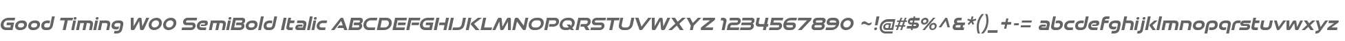 Good Timing W00 SemiBold Italic