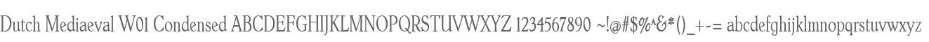 Dutch Mediaeval W01 Condensed