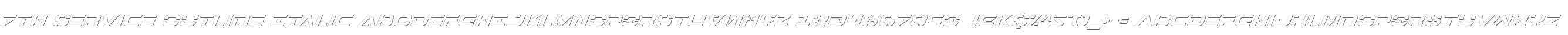 7th Service Outline Italic