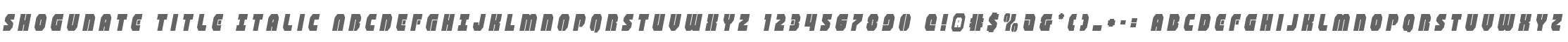 Shogunate Title Italic