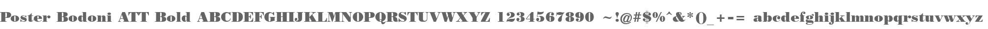Poster Bodoni ATT Bold