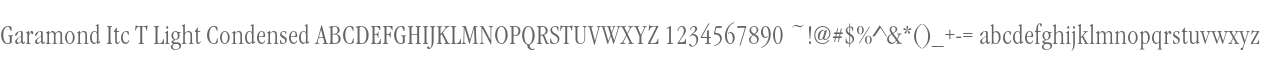 Garamond Itc T Light Condensed
