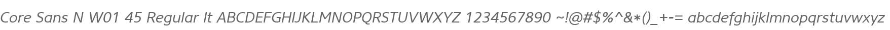 Core Sans N W01 45 Regular It