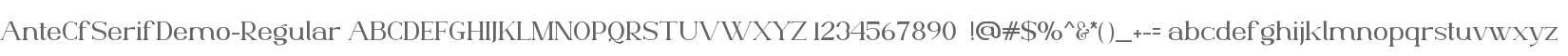Ante Cf Serif Demo