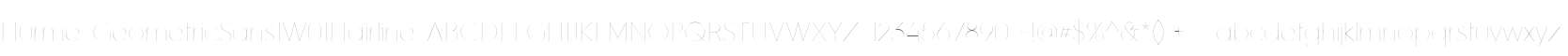 Hurme GeometricSans1W01Hairline