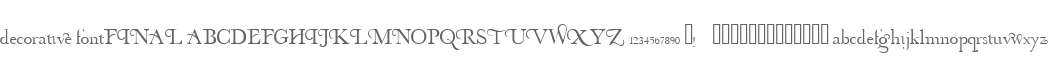 decorative fontFINAL