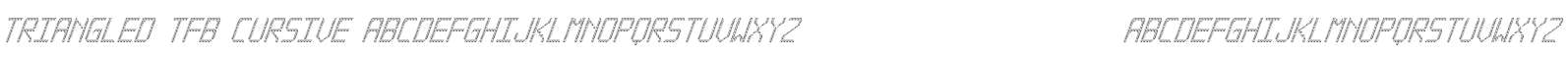Triangled tfb cursive
