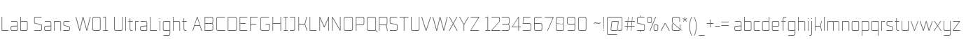 Lab Sans W01 UltraLight