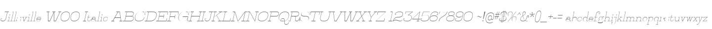 Jillsville W00 Italic