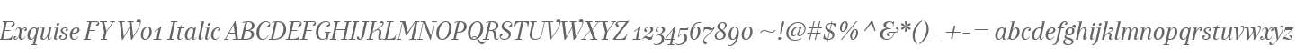 Exquise FY W01 Italic