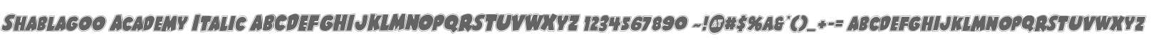 Shablagoo Academy Italic
