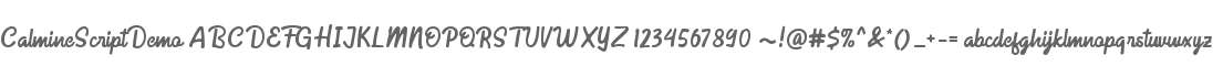Calmine Script Demo