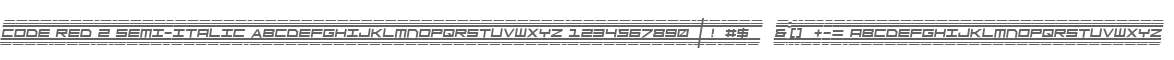 Code Red 2 Semi-Italic