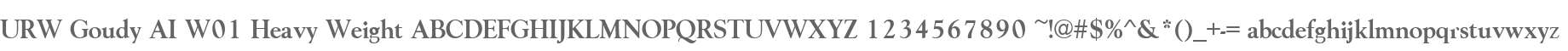 URW Goudy AI W01 Heavy Weight