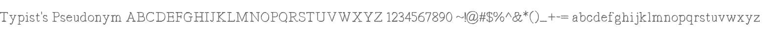 Typist's Pseudonym