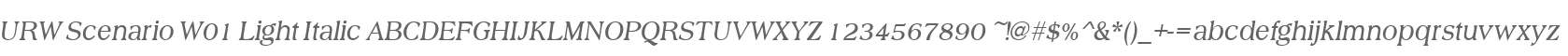 URW Scenario W01 Light Italic