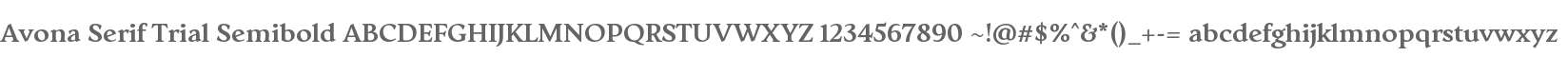 Avona Serif Trial Semibold