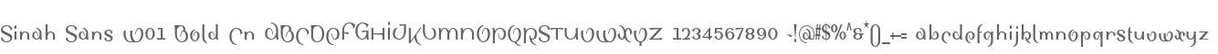 Sinah Sans W01 Bold Cn