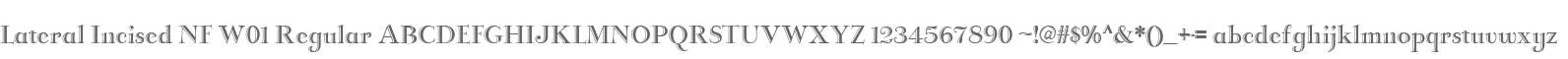 Lateral Incised NF W01 Regular