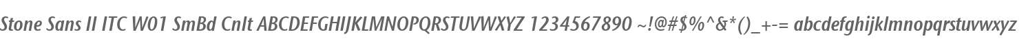 Stone Sans II ITC W01 SmBd CnIt