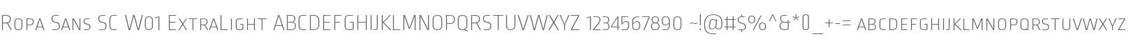 Ropa Sans SC W01 ExtraLight