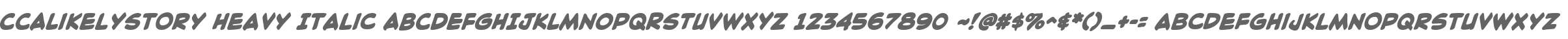 CCALikelyStory Heavy Italic